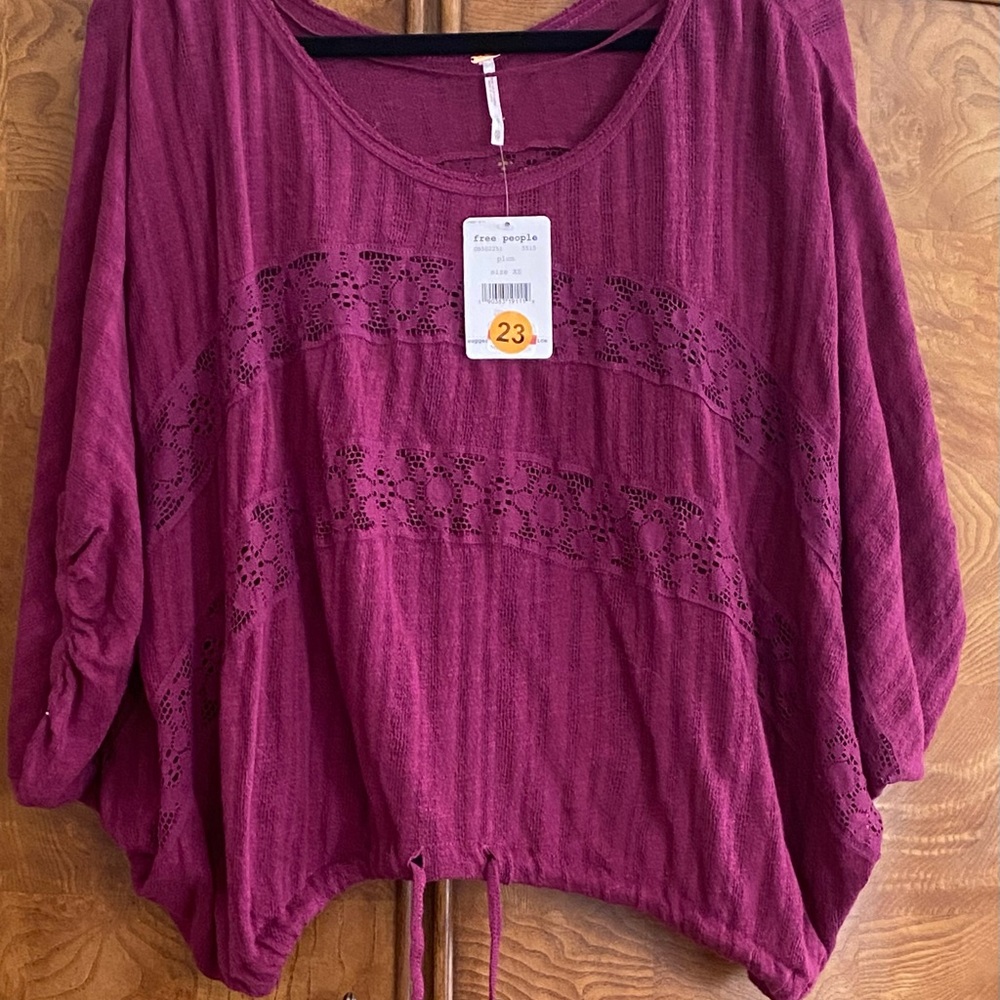 Free People Magenta Blouse